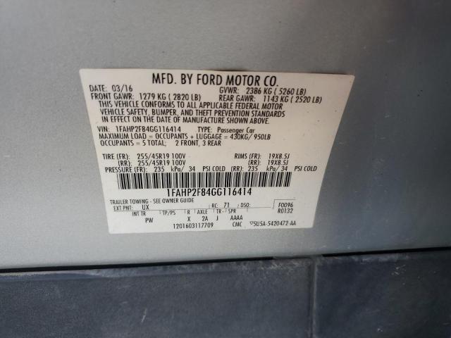 2016 FORD TAURUS LIMITED 1FAHP2F84GG116414