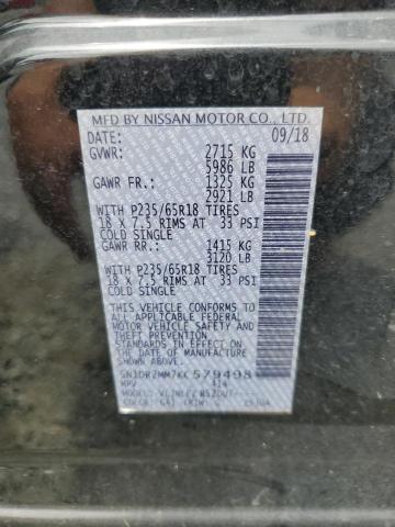 2019 NISSAN PATHFINDER 5N1DR2MM7KC579498