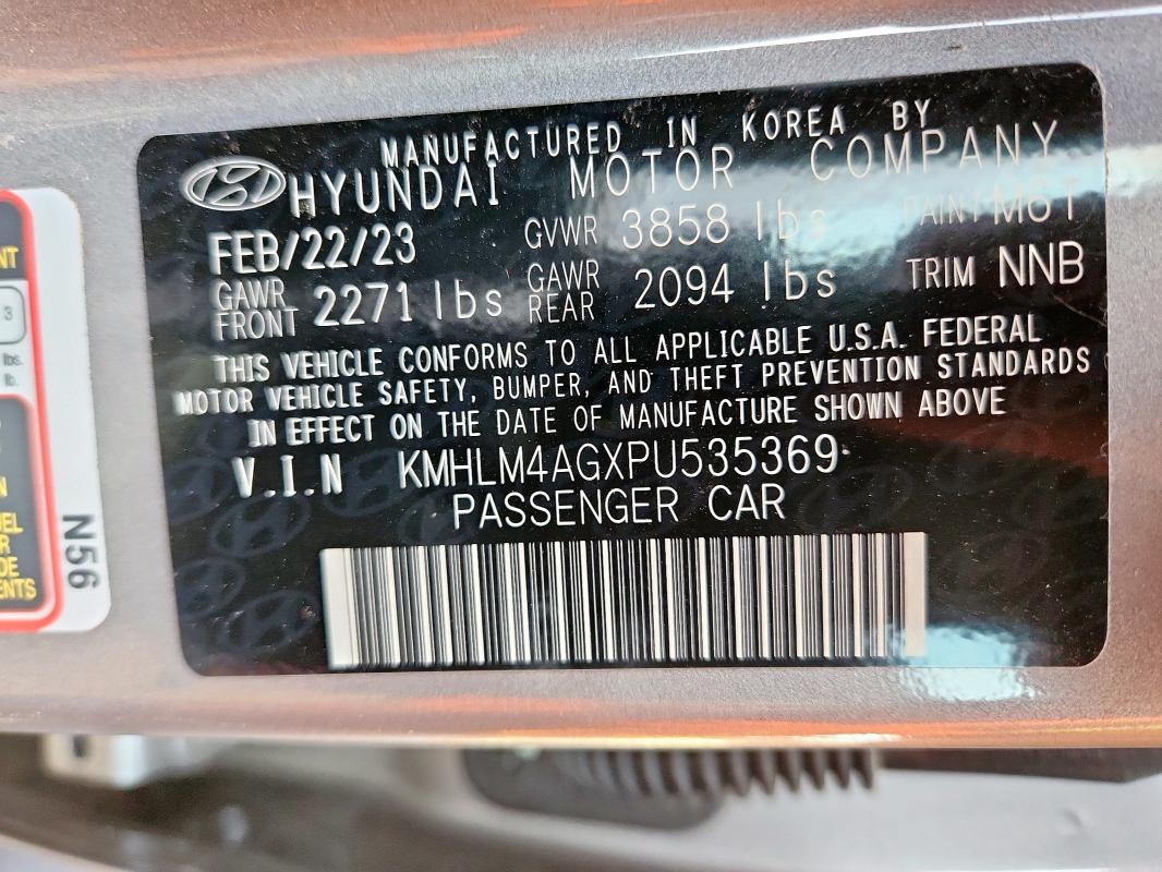 2023 HYUNDAI ELANTRA SEL KMHLM4AGXPU535369