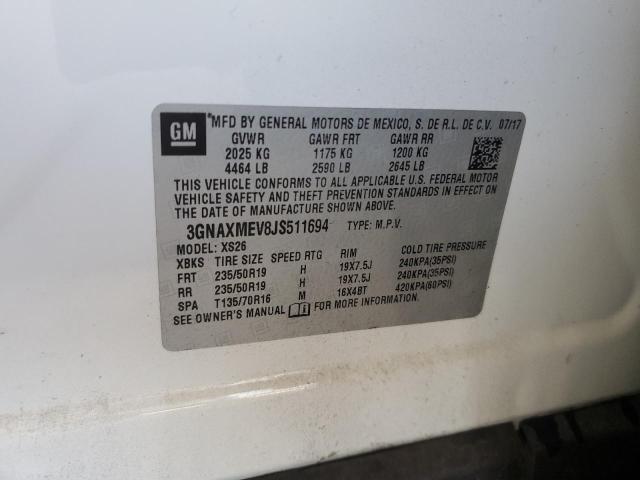 2018 CHEVROLET EQUINOX PREMIER 3GNAXMEV8JS511694