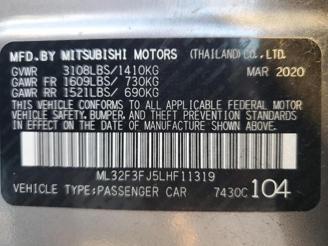 2020 MITSUBISHI MIRAGE G4 ML32F3FJ5LHF11319
