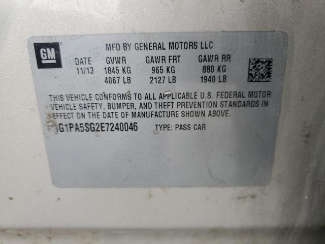 2014 CHEVROLET CRUZE LS - 1G1PA5SG2E7240046