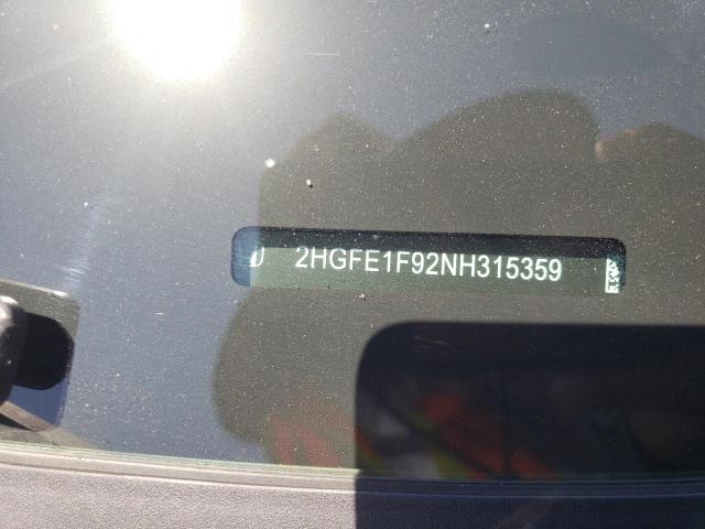 2022 HONDA CIVIC TOUR 2HGFE1F92NH315359