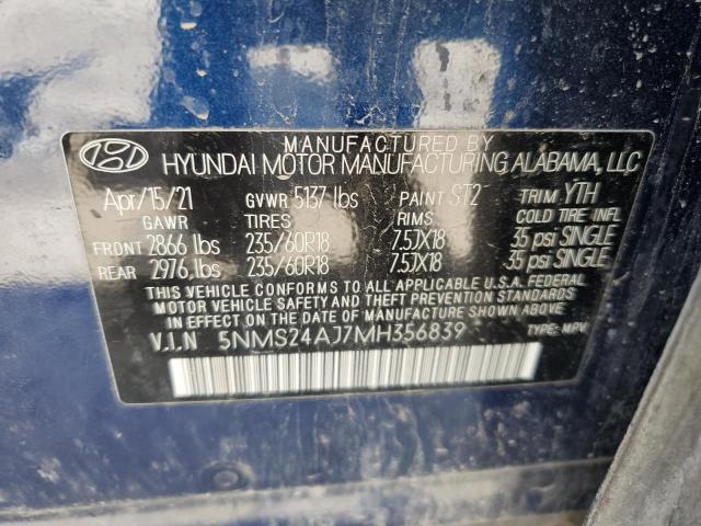 2021 HYUNDAI SANTA FE S - 5NMS24AJ7MH356839