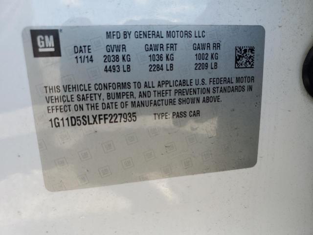 2015 CHEVROLET MALIBU 2LT 1G11D5SLXFF227935