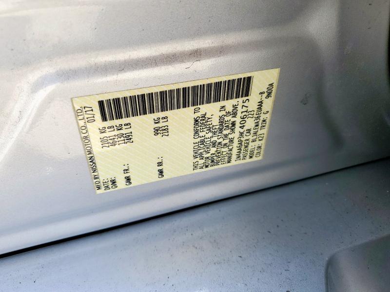 2017 NISSAN MAXIMA 3.5 - 1N4AA6AP3HC406175