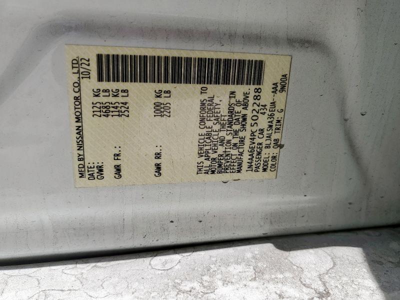 2023 NISSAN MAXIMA SR 1N4AA6EV4PC502288
