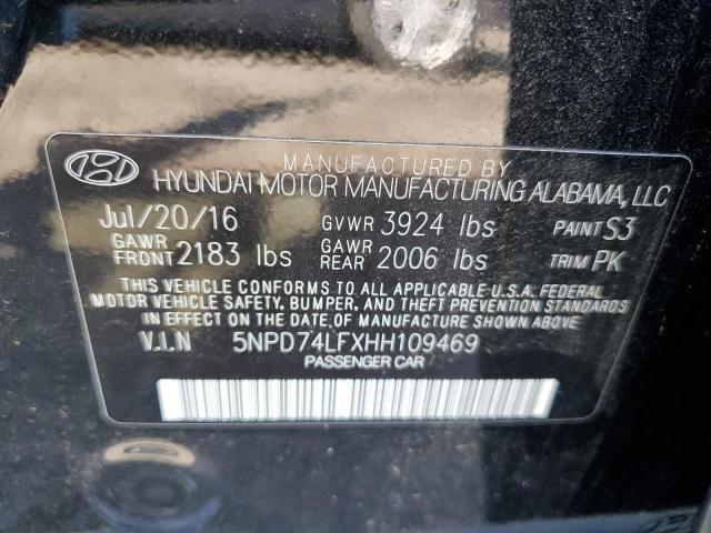 2017 HYUNDAI ELANTRA SE - 5NPD74LFXHH109469