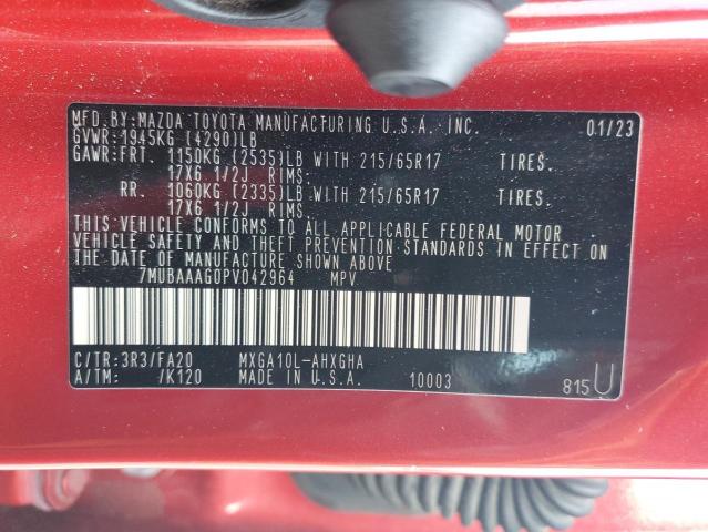 2023 TOYOTA COROLLA CR 7MUBAAAG0PV042964