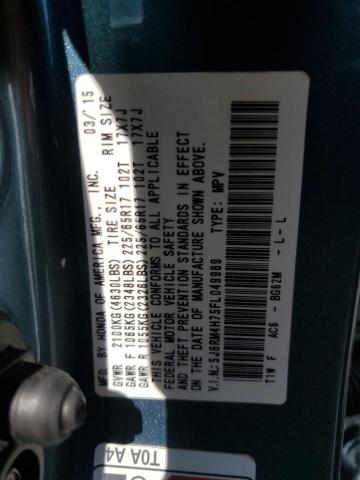 2015 HONDA CR-V EXL - 5J6RM4H75FL049989