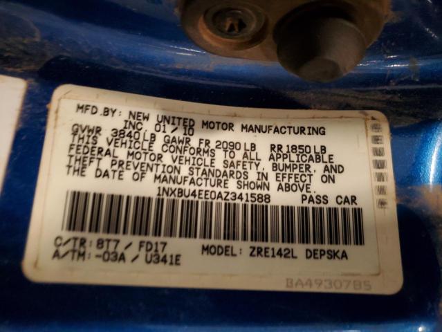 2010 TOYOTA COROLLA BA - 1NXBU4EE0AZ341588