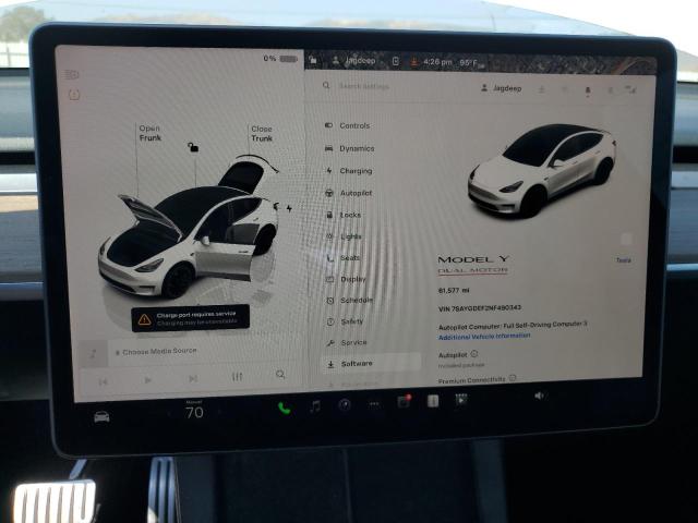 2022 TESLA MODEL Y 7SAYGDEF2NF490343