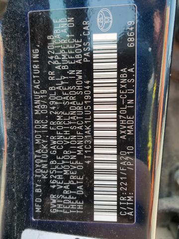 2020 TOYOTA CAMRY LE - 4T1C31AK1LU519044