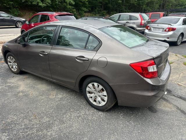 HONDA CIVIC LX 2012 charcoal sedan 4d gas 2HGFB2F52CH527932 photo #4