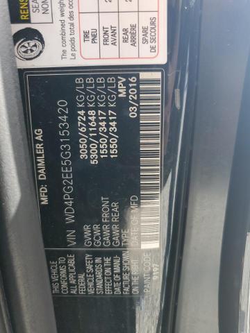 2016 MERCEDES-BENZ METRIS - WD4PG2EE5G3153420