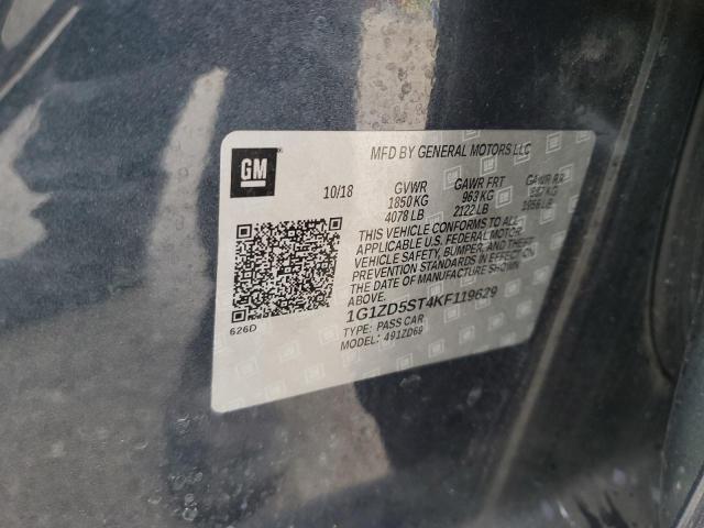 2019 CHEVROLET MALIBU LT 1G1ZD5ST4KF119629