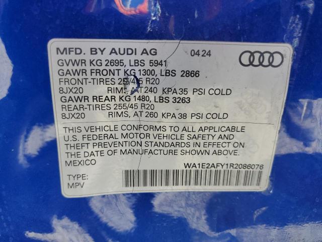 2024 AUDI Q5 E PREMI WA1E2AFY1R2086076
