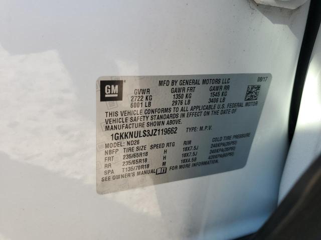 2018 GMC ACADIA SLT 1GKKNULS3JZ119662