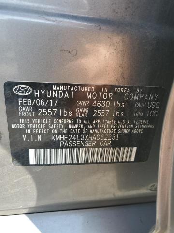 2017 HYUNDAI SONATA HYB - KMHE24L3XHA062231