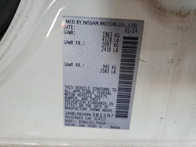 2024 NISSAN ALTIMA S - 1N4BL4BV4RN381597