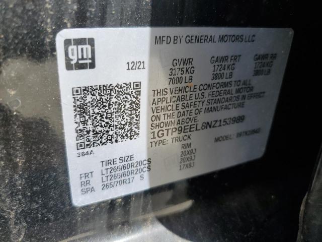 2022 GMC SIERRA LIM 1GTP9EEL8NZ153989