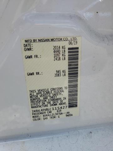 2020 NISSAN ALTIMA PLA 1N4AL4FV8LC115427