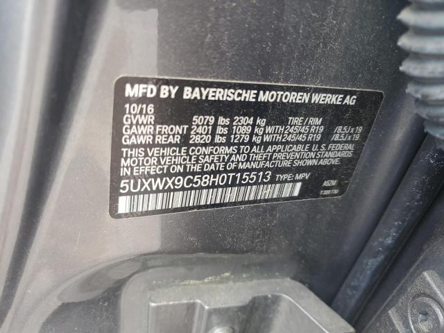 2017 BMW X3 XDRIVE2 5UXWX9C58H0T15513
