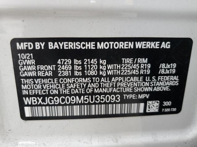 2021 BMW X1 XDRIVE2 WBXJG9C09M5U35093