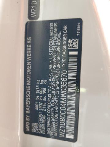 2021 TOYOTA SUPRA BASE WZ1DB0C04MW035670