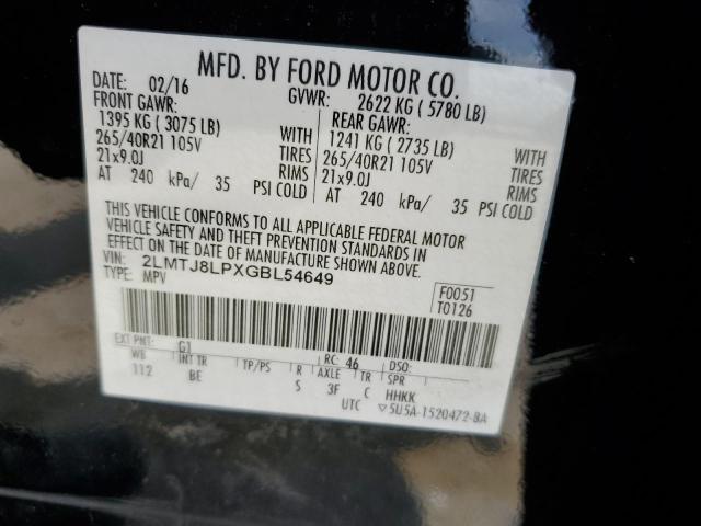 2016 LINCOLN MKX RESERV 2LMTJ8LPXGBL54649