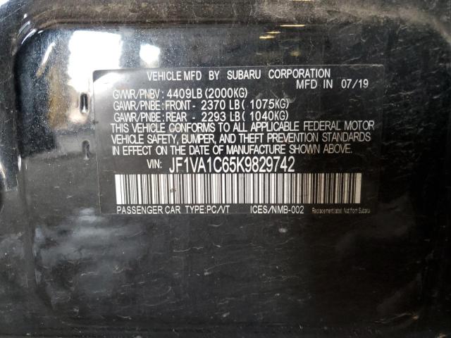 2019 SUBARU WRX PREMIU JF1VA1C65K9829742