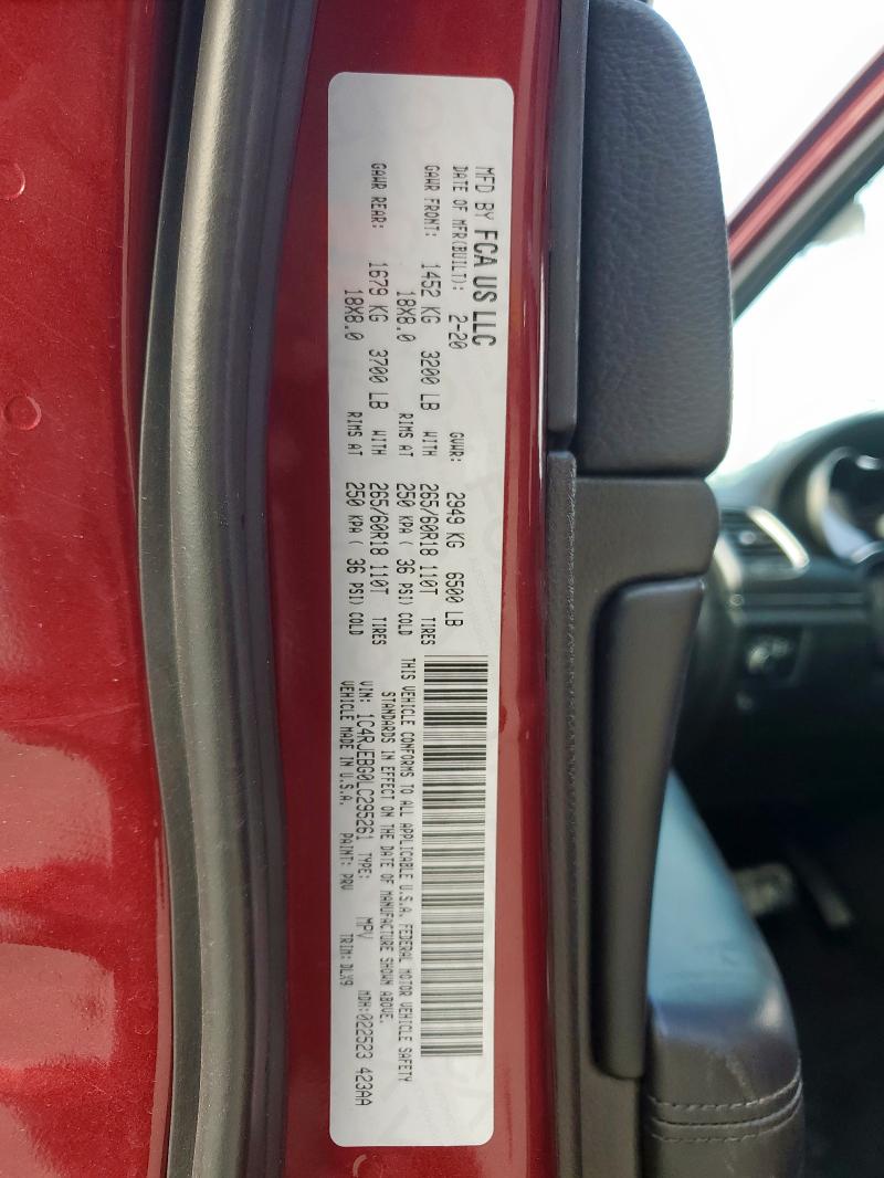 2020 JEEP GRAND CHEROKEE LIMITED 1C4RJEBG0LC295261