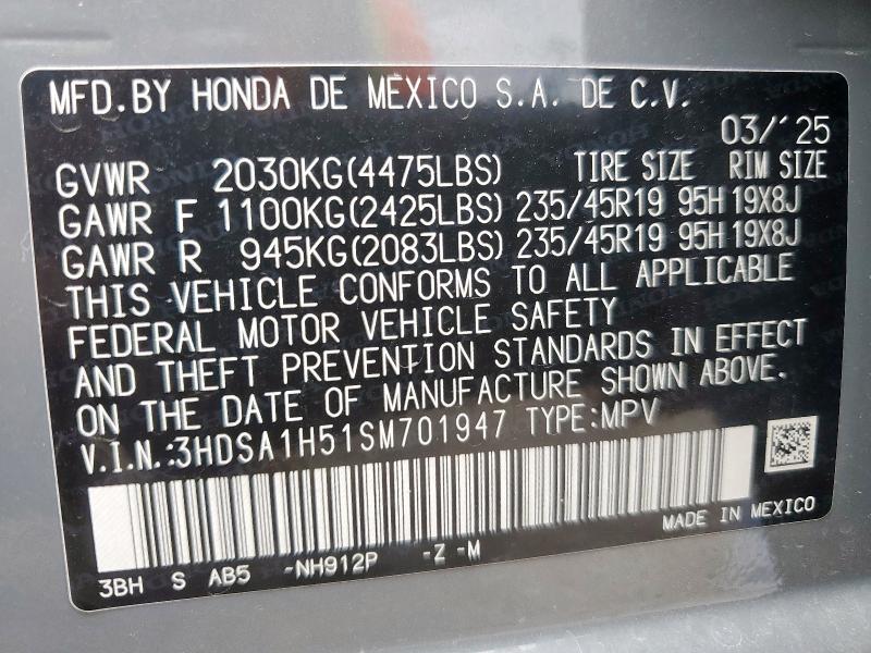 2025 ACURA ADX A-SPEC 3HDSA1H51SM701947
