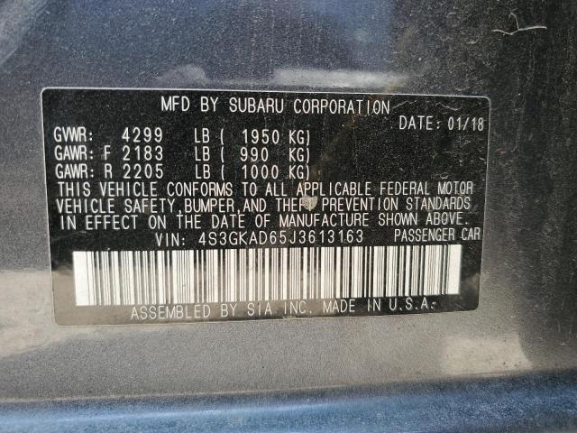 2018 SUBARU IMPREZA PR 4S3GKAD65J3613163