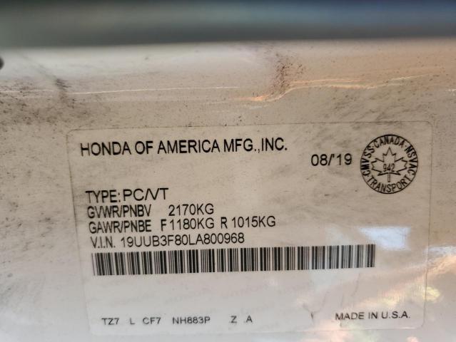 2020 ACURA TLX ADVANC 19UUB3F80LA800968