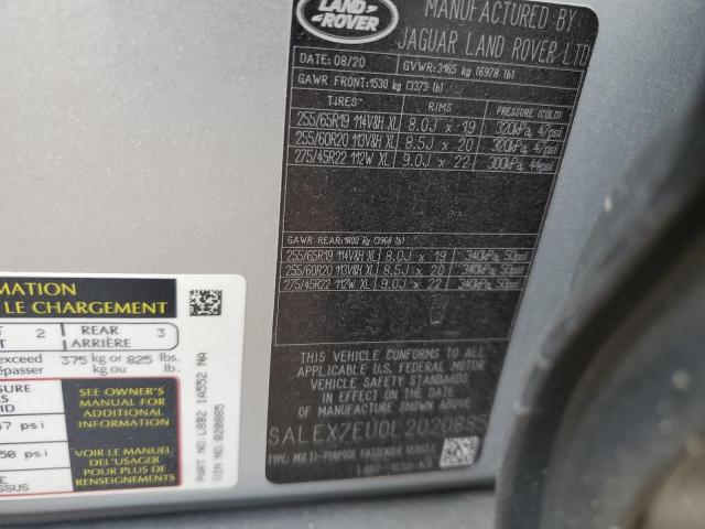 2020 LAND ROVER DEFENDER 1 SALEX7EU0L2020885
