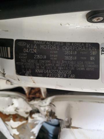 2012 KIA FORTE EX - KNAFU4A21C5630958