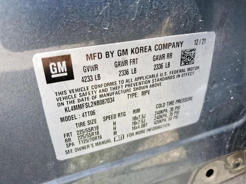 2022 BUICK ENCORE GX KL4MMFSL2NB087034