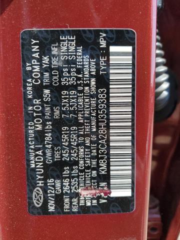 2017 HYUNDAI TUCSON LIM - KM8J3CA28HU359383