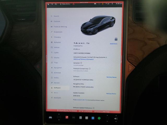 2020 TESLA MODEL S - 5YJSA1E20LF416884