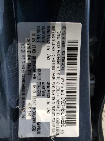 2015 MAZDA 3 SPORT 3MZBM1U71FM147943