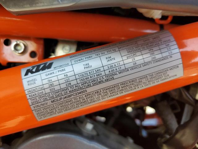 2023 KTM 390 DUKE MD2JPJ408PC234003