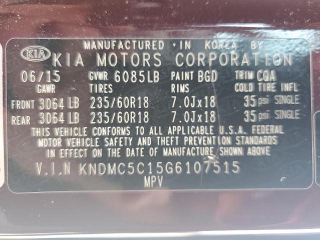 2016 KIA SEDONA EX - KNDMC5C15G6107515
