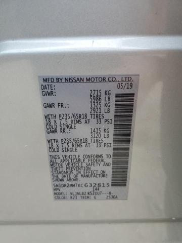 2019 NISSAN PATHFINDER 5N1DR2MM7KC632815