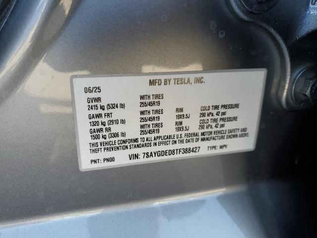 2026 TESLA MODEL Y 7SAYGDED8TF388427