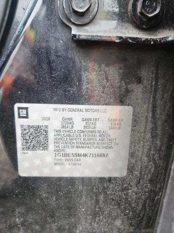 2019 CHEVROLET CRUZE LT 1G1BE5SM4K7116697