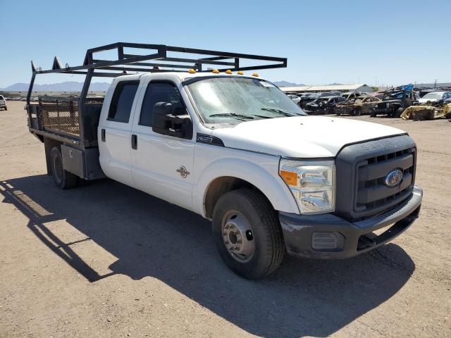 FORD F350 SUPER 2016 white crew cha diesel 1FD8W3GT3GEC24536 photo #1