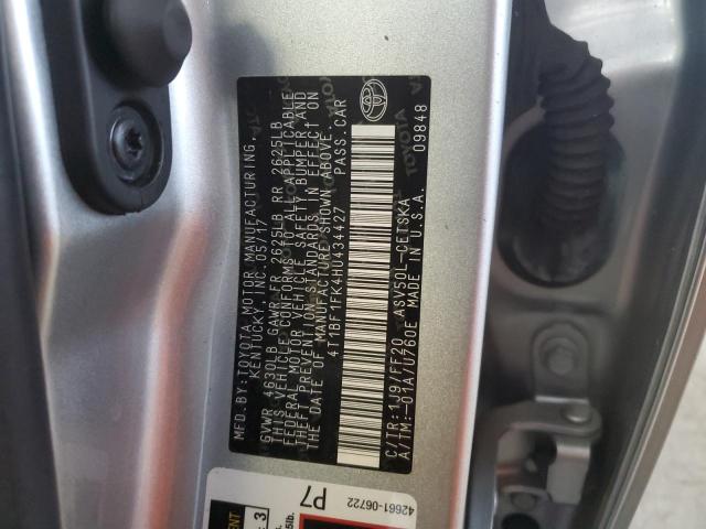 2017 TOYOTA CAMRY LE 4T1BF1FK4HU434427