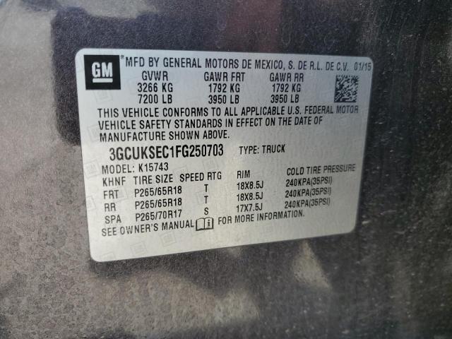 2015 CHEVROLET SILVERADO 3GCUKSEC1FG250703