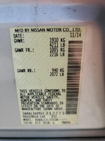 2015 NISSAN ALTIMA 2.5 #3287650027